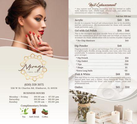 Welcome to The Mirage Nails Spa! You see the beauty in the world and the heaven of nail trends!