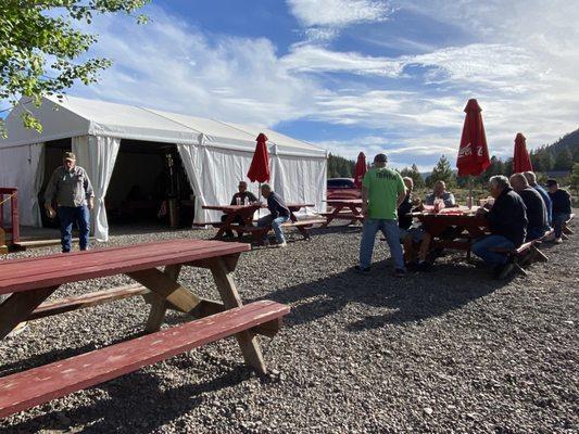 Main Seating (there was also seating in the tent with heaters for colder weather)