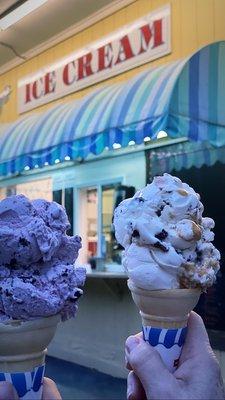 Twix ice cream and black raspberry oreo