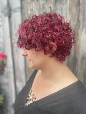 Custom color & Curl by Curl Cut