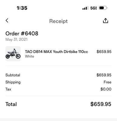 order placed in 2021 from familypowersport.com. They say issued a refund. Never received the refund. I was scammed  Order #6408.