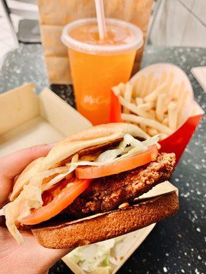 Spicy deluxe crispy chicken sandwich