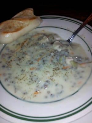 Chicken wild rice soup is very good