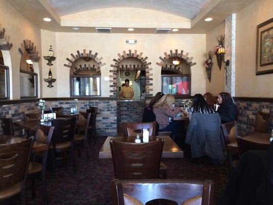 Looking at the counter from the dining room.