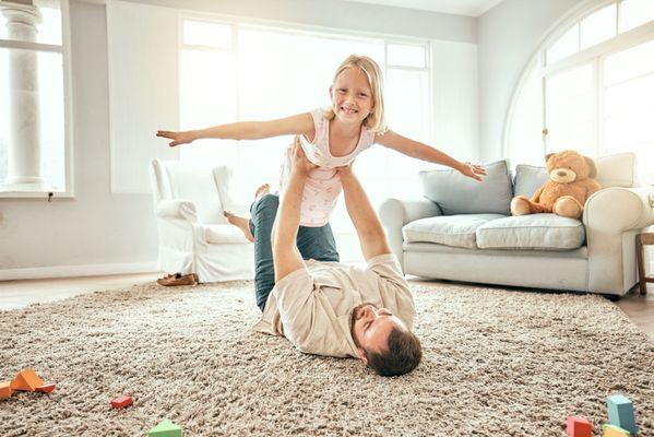 Clean carpets in a Yukon, OK, home