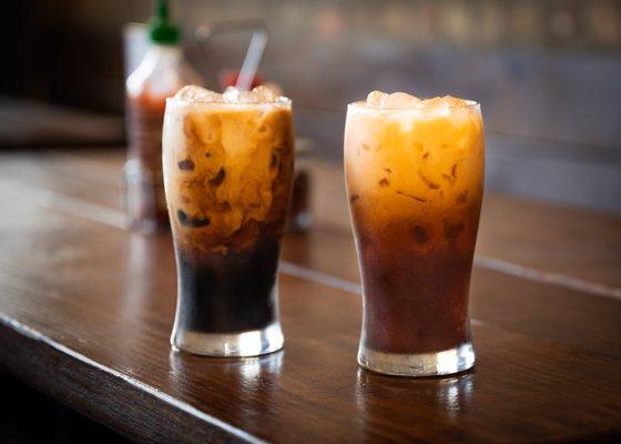 Thai iced coffee & Thai iced tea