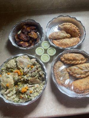 Arroz con Pollo and 4 Empanadas- Dinner for 4