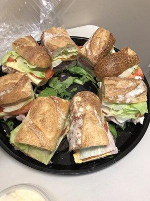 Variety of sandwiches