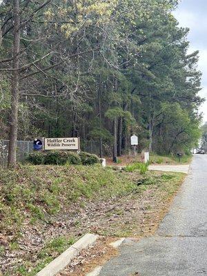 Entrance from Twin Pines Rd