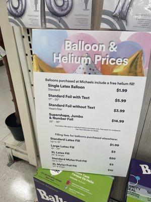 Ballon pricing