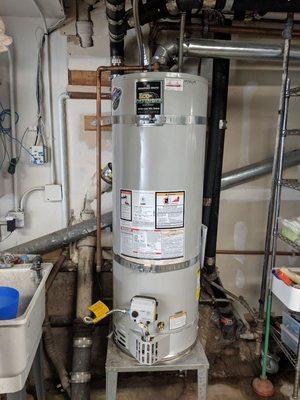 50 gallon water heater recently installed.