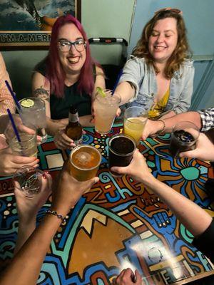 Big table by the bar