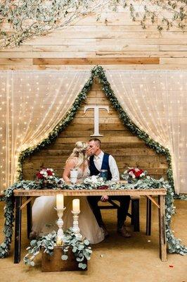 Couple's table for the new Mr. & Mrs.