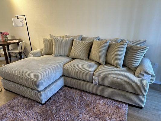 Customised comfy sectional to fit in apartment