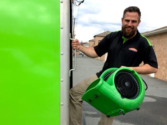 Ryan is getting the truck prepared for the weekend. You never know what might happen, but SERVPRO of Northern Staten Island is always ready.