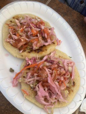 Pupusa with meat and cheese