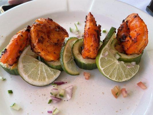 Grilled tandoori shrimp a must half