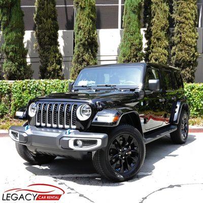 Thrifty Rent A Car Airport- Jeep Wrangler 4xe Plug-in electric by Legacy Car Rental Los Angeles LAX