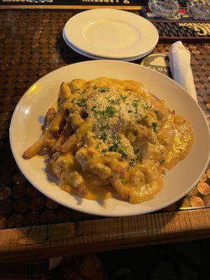 Crawfish Fries! I could swim in the sauce! Try them!