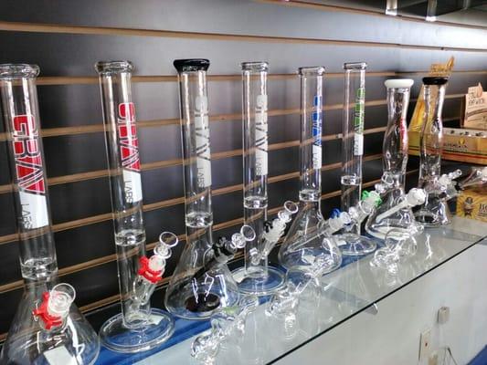 We carry the full line of Grav Labs and other american made glass water pipes and smoking accessories