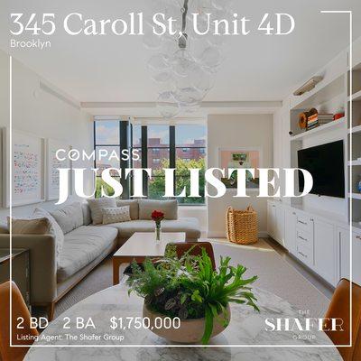 Just Listed! 345 Carroll Street, Unit 4D

Residence 4D is a generously proportioned, sunny southeast facing 2 bedroom with 2 full baths.