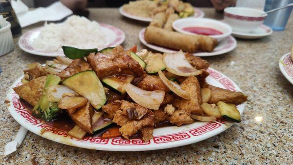 Tofu vegetable plate