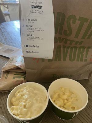 two "bowls" of mac...