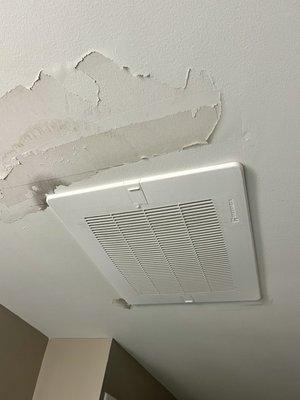 Celing leak & part of wet ceiling