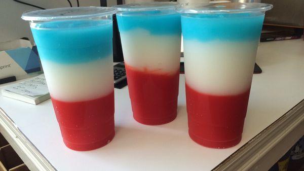 The Independence is a special drink we make to celebrate July 4th and it is delicious!