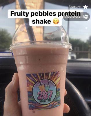 Fruity Pebbles Soy Protein Shake