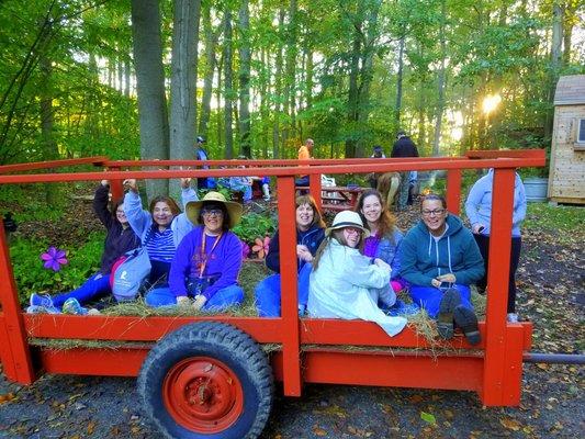 We also offer hay rides for groups