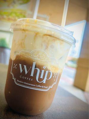 Good morning Iced Salted caramel whip coffee!  Wow, now that's BRAVE!