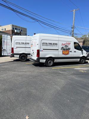 Two of our vans to move an apartment.