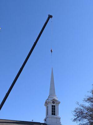 Steeple maintenance. How much do they pay to make sure its perpendicular Is that extra or expected?