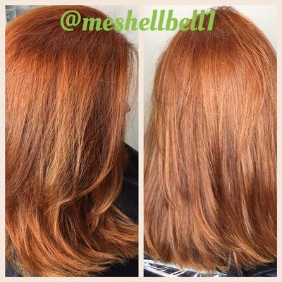 Beautiful copper color with 3deluxe color. All over color starting at $75.00+