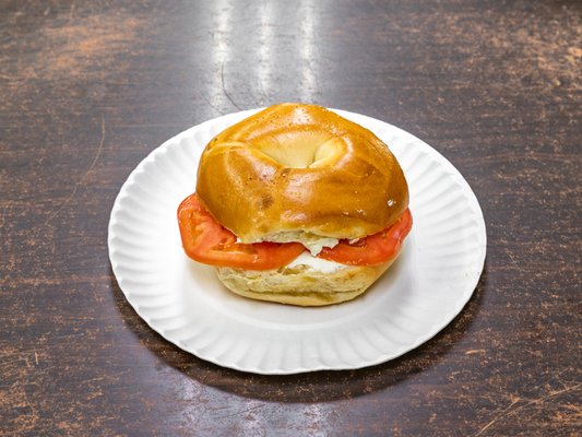 Cream Cheese and Tomato Bagel