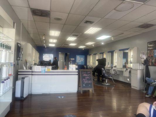 Photo of salon from waiting area