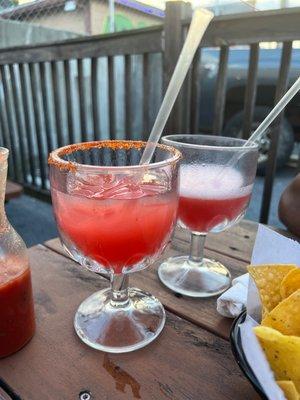 Strawberry margaritas