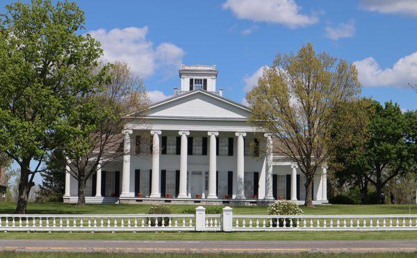 View of Rose Hill Mansion from the road.