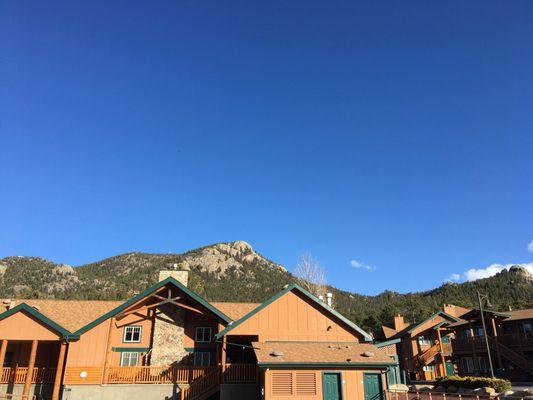 View of the mountains behind the check-in center! Just a short drive from the air tram.