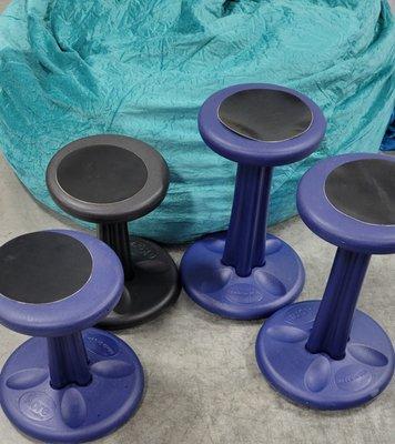 Have a kid that can't sit still? These fidget stools would work great.