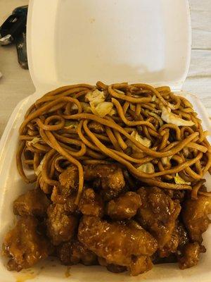 Chow mein & Orange chicken