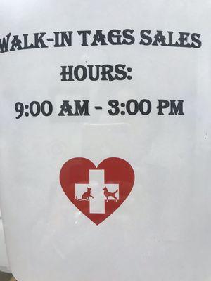 Hours to rabies tags