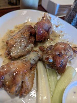 what was left from the garlic parmesan wings -- best thing on the menu!