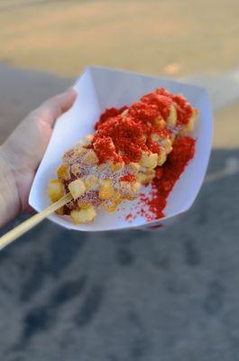 Seoul Mozza Potato Hot Dog w/spicy Cheeto powder