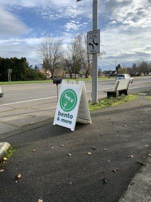 Sign outside of front entry