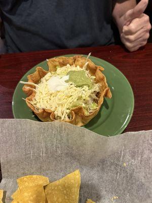 Lunch special beef taco salad