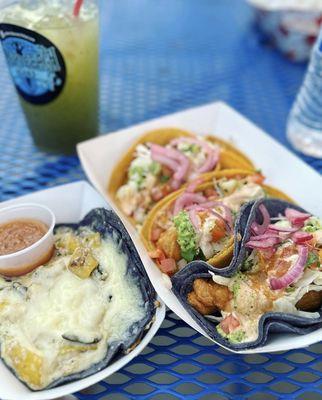 Calabacita Tacos (Left) My favorite of the 4.