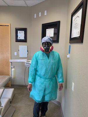 Each staff member maintains rigorous personal hygiene standards as well as using new gloves and face masks for every patient interaction.