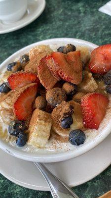 Berry Explosion oatmeal with banana